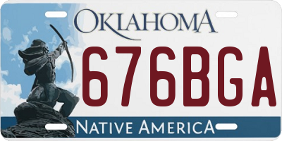 OK license plate 676BGA