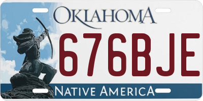 OK license plate 676BJE