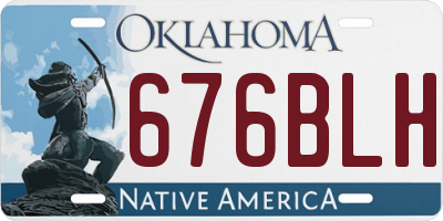 OK license plate 676BLH