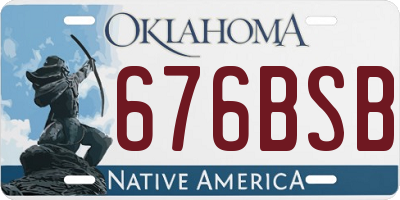 OK license plate 676BSB