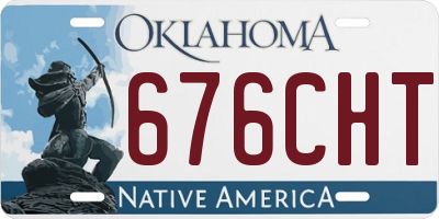 OK license plate 676CHT