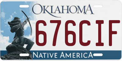 OK license plate 676CIF