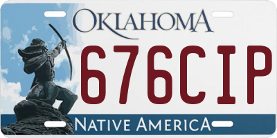 OK license plate 676CIP