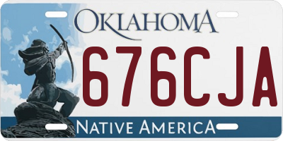 OK license plate 676CJA