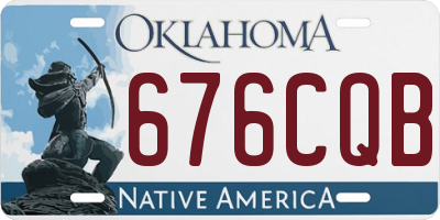 OK license plate 676CQB