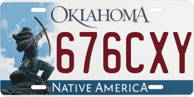 OK license plate 676CXY