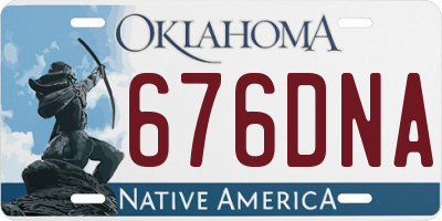 OK license plate 676DNA