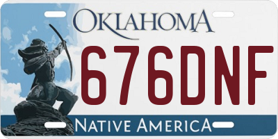 OK license plate 676DNF