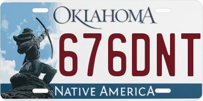 OK license plate 676DNT