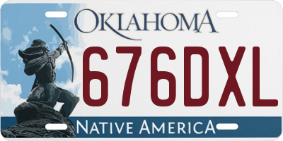 OK license plate 676DXL
