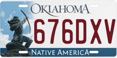 OK license plate 676DXV