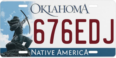 OK license plate 676EDJ
