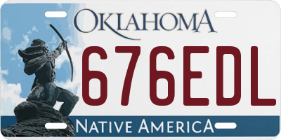 OK license plate 676EDL