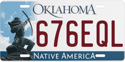 OK license plate 676EQL