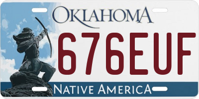 OK license plate 676EUF
