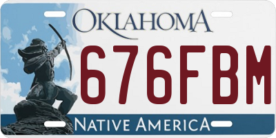 OK license plate 676FBM