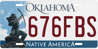 OK license plate 676FBS