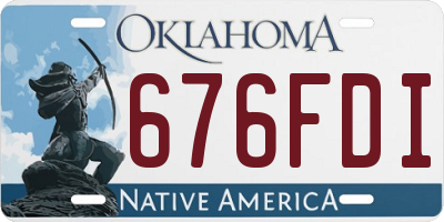 OK license plate 676FDI