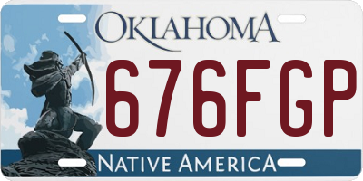 OK license plate 676FGP