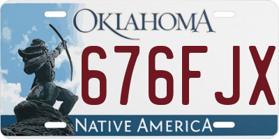 OK license plate 676FJX