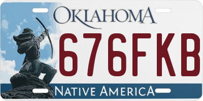 OK license plate 676FKB