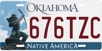 OK license plate 676TZC
