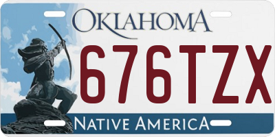 OK license plate 676TZX