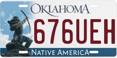 OK license plate 676UEH