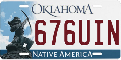 OK license plate 676UIN