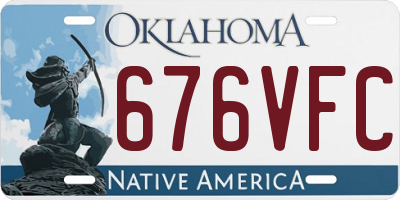 OK license plate 676VFC