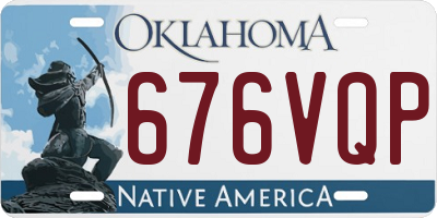 OK license plate 676VQP