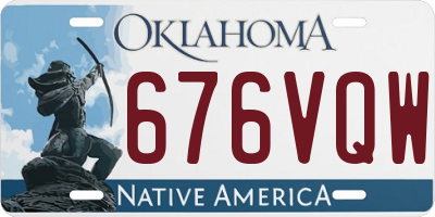 OK license plate 676VQW