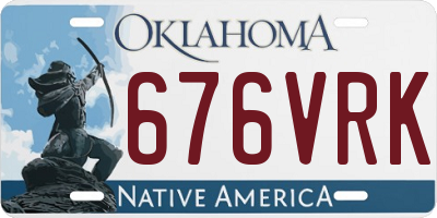 OK license plate 676VRK