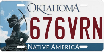OK license plate 676VRN