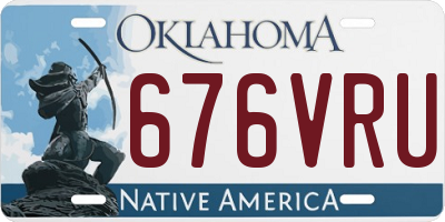 OK license plate 676VRU