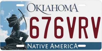 OK license plate 676VRV
