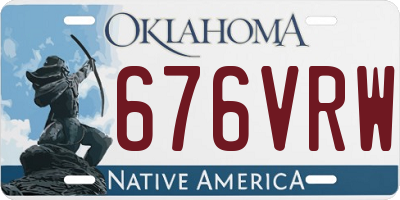 OK license plate 676VRW