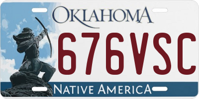 OK license plate 676VSC