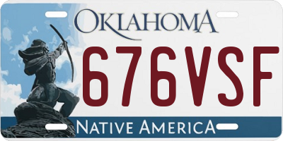 OK license plate 676VSF