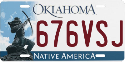 OK license plate 676VSJ