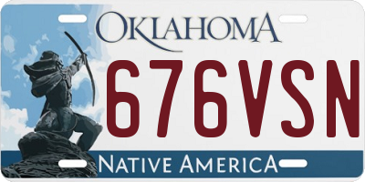OK license plate 676VSN
