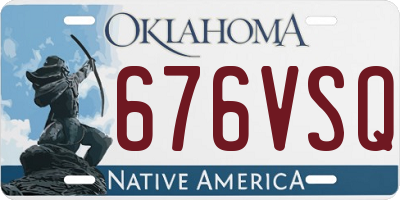 OK license plate 676VSQ