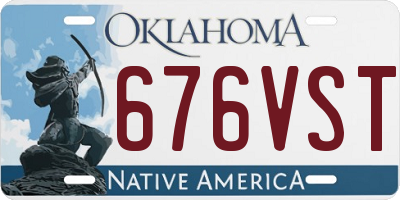 OK license plate 676VST