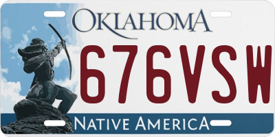 OK license plate 676VSW