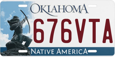 OK license plate 676VTA