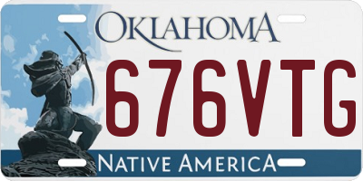 OK license plate 676VTG