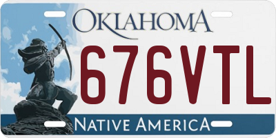 OK license plate 676VTL