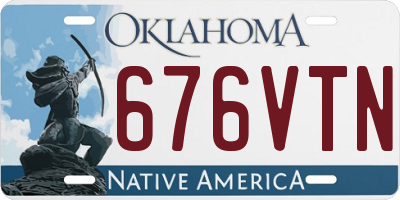 OK license plate 676VTN