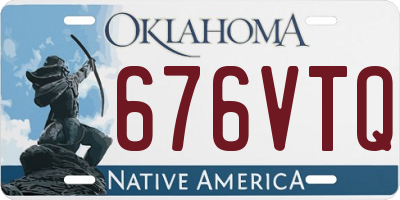OK license plate 676VTQ