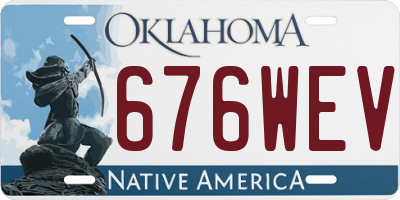 OK license plate 676WEV